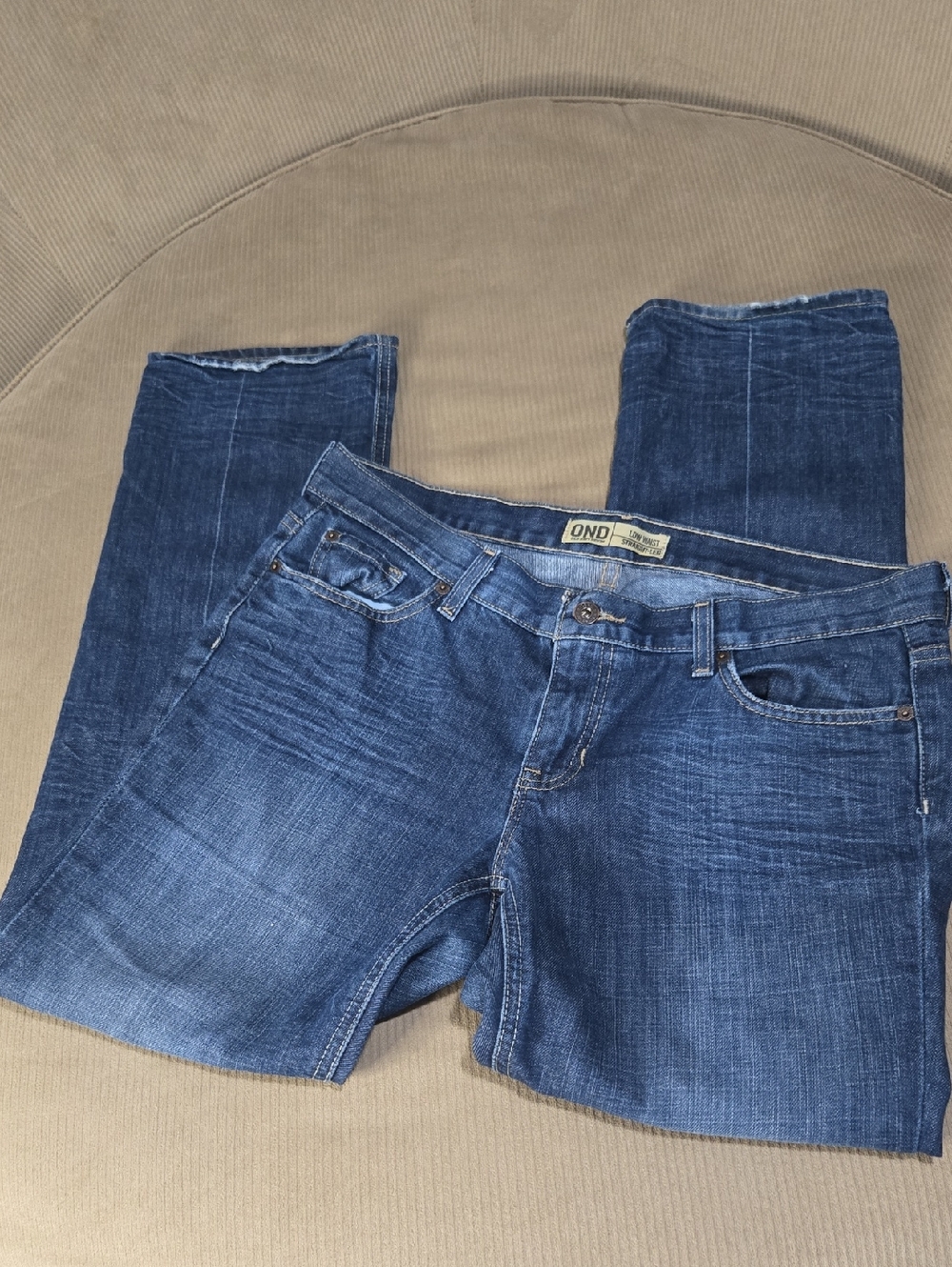 Old Navy Low Waist Straight LEG-  Women's Blue Stretch Denim Jeans Size 10 Short
